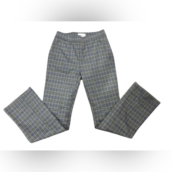 By Anthropologie Knit Hiking Bootcut Pants Size Small Plaid Pull On Elastic - Picture 4 of 13